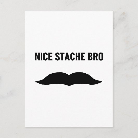 Nice Stache Bro Briefkaart (Voorkant)