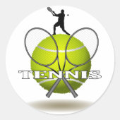 Nice Tennis Insignia Ronde Sticker (Voorkant)