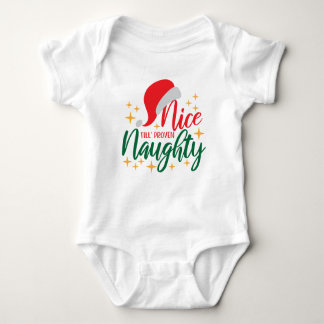 Nice Til Proven Naughty, Novelty Funny Kerstmis Romper