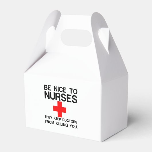 NICE TO NURSES BEDANKDOOSJES (Voorkant Zijde)