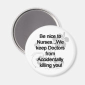 NICE TO NURSES MAGNEET (Voorkant / Achterkant)