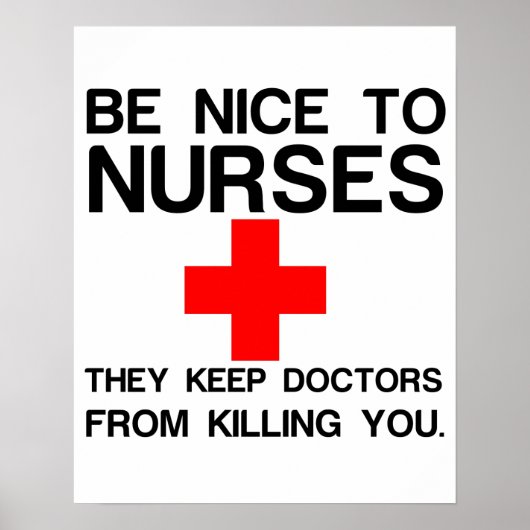 NICE TO NURSES POSTER (Voorkant)