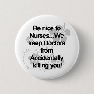 NICE TO NURSES RONDE BUTTON 5,7 CM