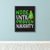 Nice tot bewezen Naughty Canvas Afdruk (Insitu (Houten vloer))