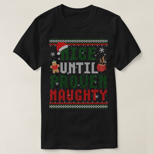 Nice tot bewezen Naughty Funny Kerstmis lly swe T-shirt (Design voorkant)