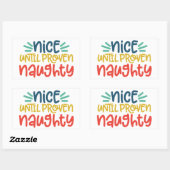 Nice tot bewezen Naughty Rechthoekige Sticker (Vel)