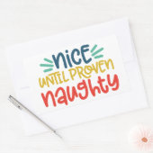 Nice tot bewezen Naughty Rechthoekige Sticker (Envelop)