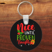Nice tot bewezen Naughty Sleutelhanger (Voorkant)