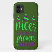 NICE TOTIL PROBEERT NAUGHTY grappig kerstcadeau Case-Mate iPhone Case (Achterkant)