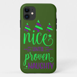 NICE TOTIL PROBEERT NAUGHTY grappig kerstcadeau Case-Mate iPhone Case
