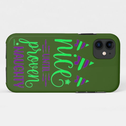 NICE TOTIL PROBEERT NAUGHTY grappig kerstcadeau Case-Mate iPhone Case (Achterkant (horizontaal))