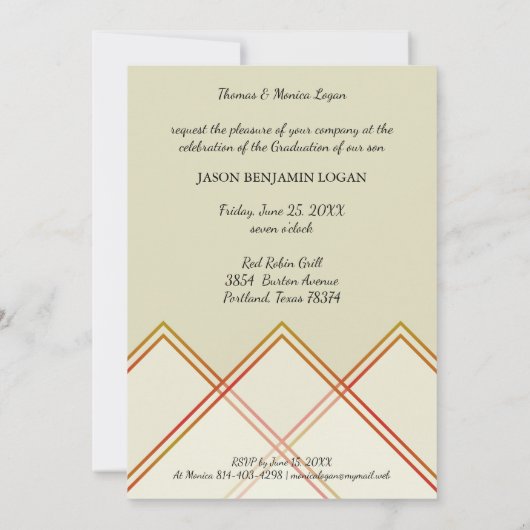 Nice Transparency Effect Pre-K Afstuderen Foto Kaart (Achterkant)