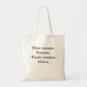 Nice Tunis Canvas tas (Voorkant)