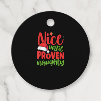 Nice Until Proven Naughty Christmas Bedankjes Labels