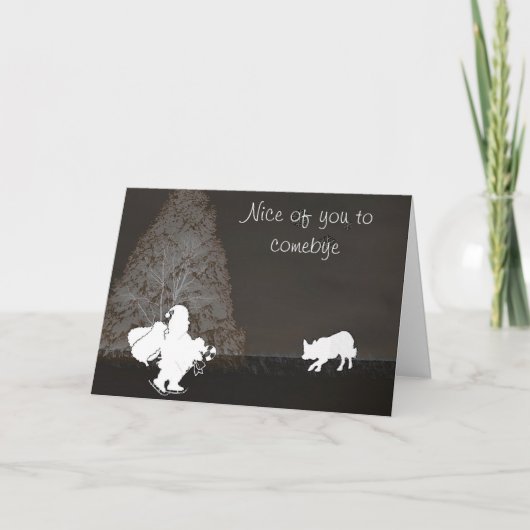 "Nice van u Kerstmis aan van de comebye " ~Border Feestdagen Kaart (Voorkant)