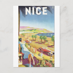NICE Vintage Travel Poster Briefkaart