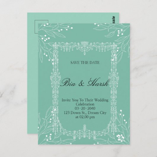 Nice Wedding Card Briefkaart (Voorkant / Achterkant)