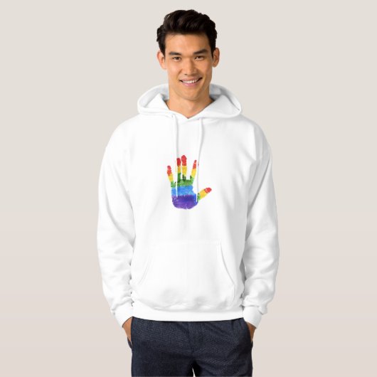 NICE WHIT HOODIE : LGTB+ SUPPORTIEF (Voorkant volledig)