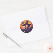 Nice witch  ronde sticker (Envelop)