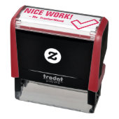 "NICE WORK!" + Eigen aanspreekwoordnaam Rubber Ste Zelfinktende Stempel (Product)