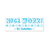 "NICE WORK!" Instructeur Feedback Rubberstempel Zelfinktende Stempel (Design)
