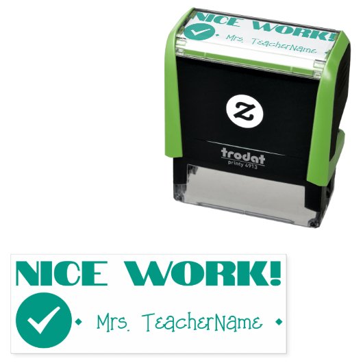 "NICE WORK!" + Rubber Stempel Tutor (In situ)