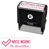 "NICE WORK!" Rubberstempel voor toewijzing Zelfinktende Stempel (In situ)