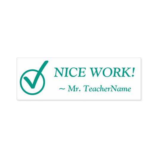 "NICE WORK!" Rubberstempel Zelfinktende Stempel (Design)