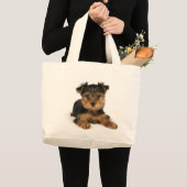 Nice yorkie grote tote bag (Voorkant (product))