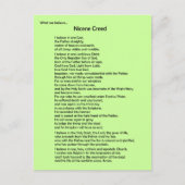 Nicene Creed Briefkaart ~  (Voorkant)