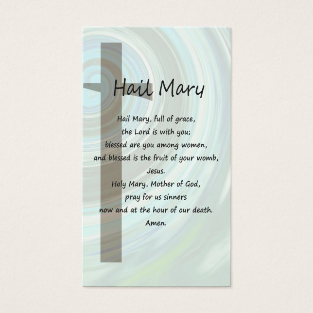 Nicene Creed en Hail Mary Prayer Card Visitekaartje (Voorkant)
