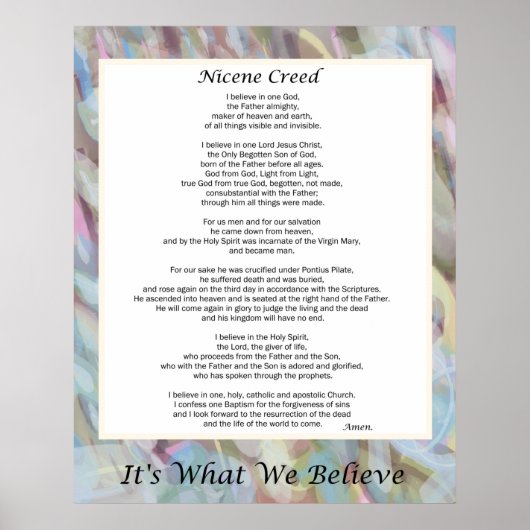 Nicene Creed Poster 24 x 30 inch (Voorkant)