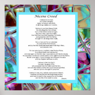 Nicene Creed Poster Christelijke Prayer Wall Art