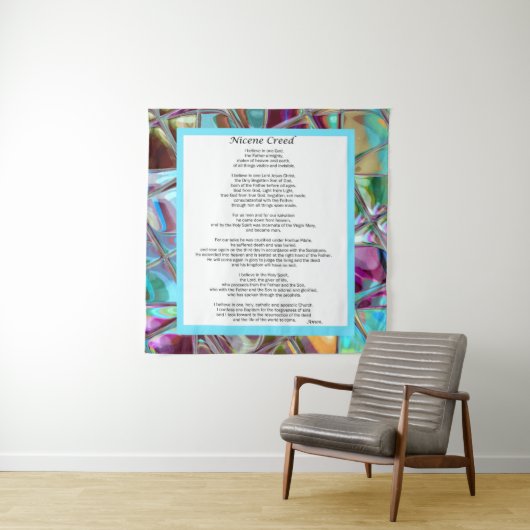 Nicene Creed Tapestry Prayer Wall Decor Wandkleed (In situ)