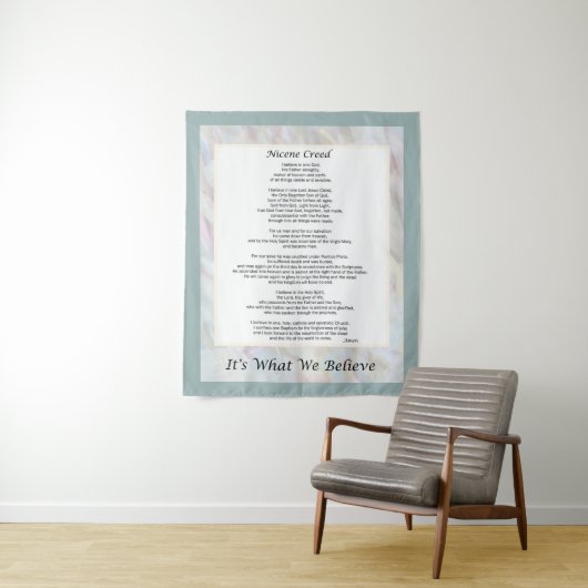 Nicene Creed Tapestry Prayer Wall Decor Wandkleed (In situ)