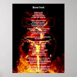 NICENE CREEERDE CATHOLIEKE CRUCIFIXIE HOLY TRINITY POSTER