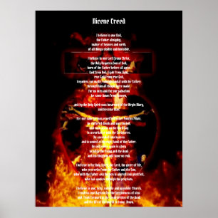 NICENE CREEERDE CATHOLIEKE CRUCIFIXIE HOLY TRINITY POSTER