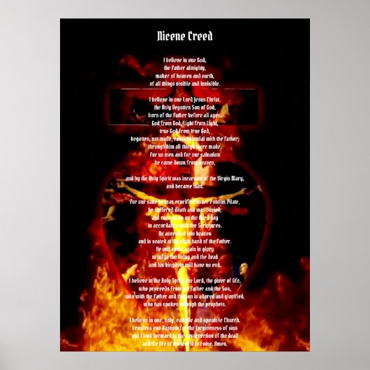 NICENE CREEERDE CATHOLIEKE CRUCIFIXIE HOLY TRINITY POSTER (Voorkant)