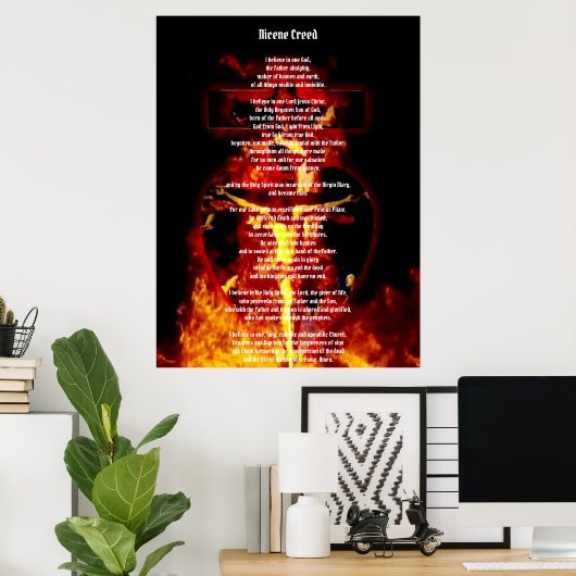 NICENE CREEERDE CATHOLIEKE CRUCIFIXIE HOLY TRINITY POSTER (Thuiskantoor)