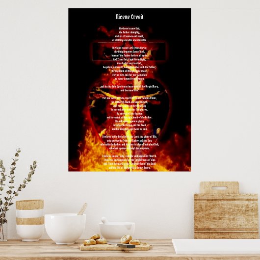 NICENE CREEERDE CATHOLIEKE CRUCIFIXIE HOLY TRINITY POSTER (Keuken)