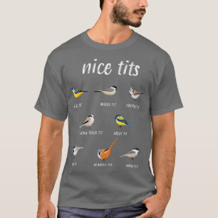 Nicetits grappige vogel kijkt cadeautje Birder Man T-shirt