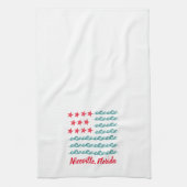 Niceville, Florida Ocean Wave Flag Kitchen Towel Theedoek (Verticaal)