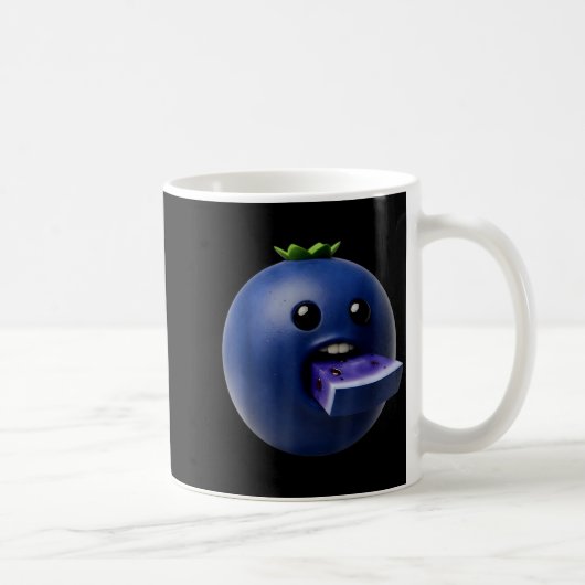 Niche Fruits Funny Blueberry Meme Brainrot Surreal Koffiemok (Rechts)