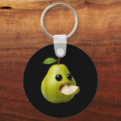 Niche Fruits Funny Pear Meme Brainrot Surreal Sleutelhanger (Voorkant)