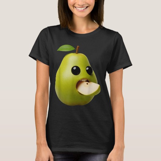 Niche Fruits Funny Pear Meme Brainrot Surreal T-shirt (Voorkant)