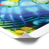 Niche Kinestische Collage Kaleidoscoop Poster (Hoek)