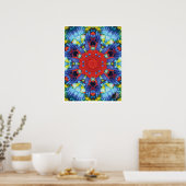 Niche Kinestische Collage Kaleidoscoop Poster (Keuken)
