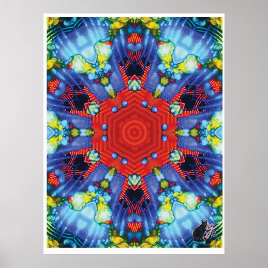 Niche Kinestische Collage Kaleidoscoop Poster (Voorkant)