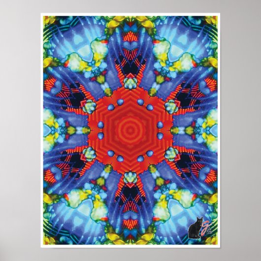 Niche Kinetic Collage Kaleidoscope Poster (Voorkant)