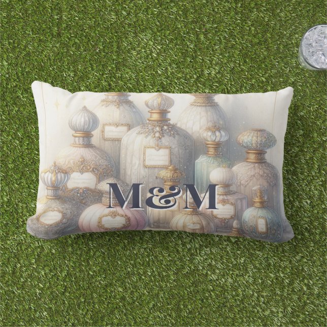 Niche Parfumcollectie, Monogram Watercolor  Buitenkussen (Gras)